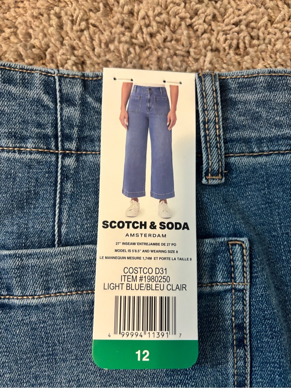 Scotch & Soda Amsterdam Light Blue Wide-Leg Women’s Jeans